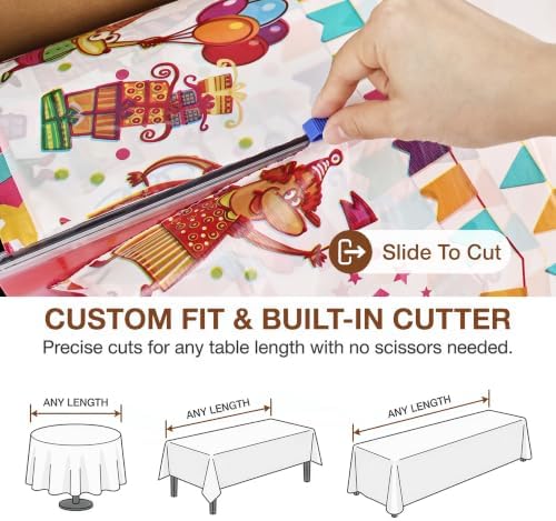 Party Plastic Tablecloth Roll, 54'' X 300' Plastic Table Cloth Disposable, alternate view 2