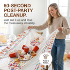 Party Plastic Tablecloth Roll, 54'' X 300' Plastic Table Cloth Disposable, alternate view 4