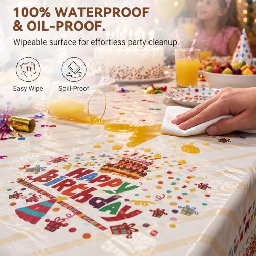 Party Plastic Tablecloth Roll, 54'' X 300' Plastic Table Cloth Disposable, alternate view 5