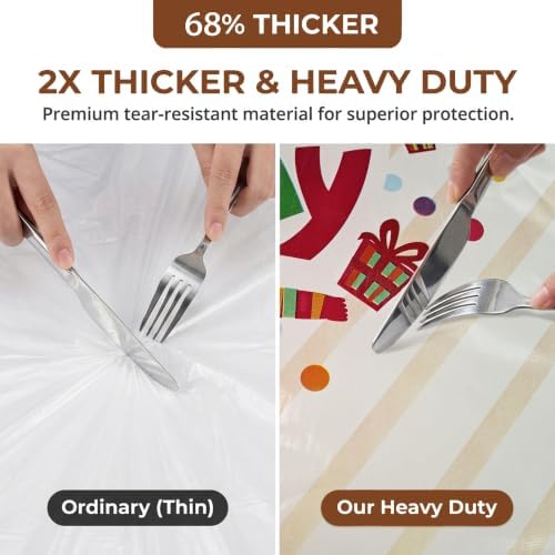 Party Plastic Tablecloth Roll, 54'' X 300' Plastic Table Cloth Disposable, alternate view 6