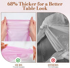 Party Plastic Tablecloth Roll, 54IN x 300FT Disposable Table Cover in 54" x 3600" (Rectangular) in Colorramp, alternate view