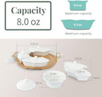 Party Serving Trays and Platters, Ceramic Lazy Susan Serving Tray with Divided Sections Appetizer Rotating, alternate view 2