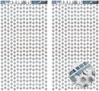 Party Snowflake Backdrop Hanging Snow Flakes Foil Fringe Curtain in 3.2 ft x 6.6 ft in Silver Flakes