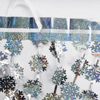 Party Snowflake Backdrop Hanging Snow Flakes Foil Fringe Curtain in 3.2 ft x 6.6 ft in Silver Flakes, alternate view 3