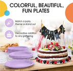 Party Solids 33% Thicker Lavender Plastic Plates 10" Dinner Plates 50 Ct in 10 Inch in Lavender, alternate view 5
