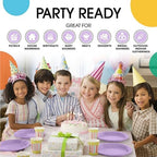 Party Solids 33% Thicker Lavender Plastic Plates 10" Dinner Plates 50 Ct in 10 Inch in Lavender, alternate view 7