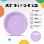 Party Solids Sturdy Lavender Plastic Plates 9" Party Plates 50 Pcs in 9 Inch in Lavender, alternate view 3