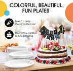 Party Solids Sturdy White Plastic Plates 10" Party Plates 50 Pcs in 10 Inch in White, alternate view 5