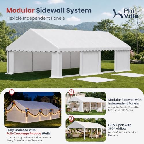 Party Tent 16x26ft, Large Commercial Heavy Duty Event Canopy in 16x26ft, alternate view 4