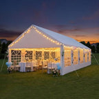 Party Tent 20x40Ft Outdoor Canopy Gazebo Heavy Duty Large Event Shelter Carport White for Wedding Parties BBQ in, alternate