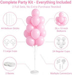 Pastel Balloon Column Kit with Base and Pole for DIY Decor in Light Pink, alternate view 4