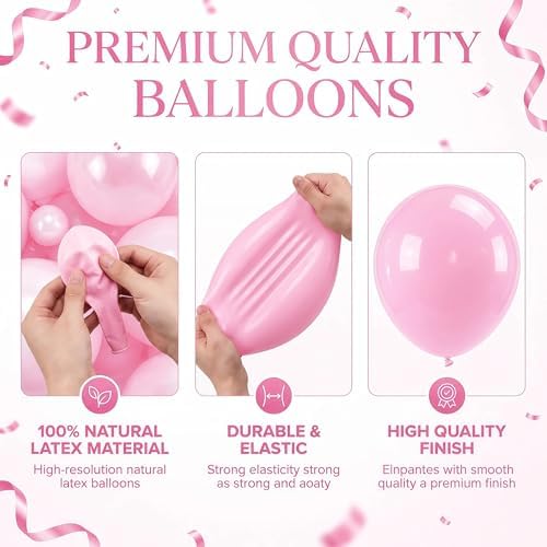 Pastel Balloon Column Kit with Base and Pole for DIY Decor in Light Pink, alternate view 6