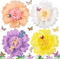 Pastel Paper Flower Butterfly Decorations 20'' Giant Crepe Flowers Large Tissue Paper Flowers Decorations 3D