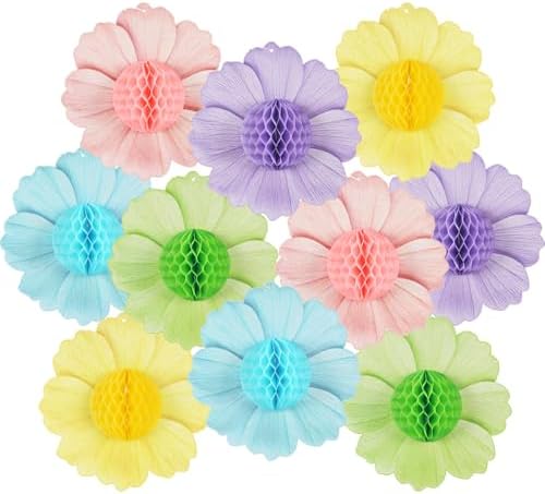 Pastel Party Decorations Honeycomb Paper Flowers Decor