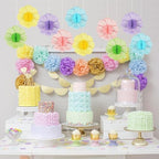 Pastel Party Decorations Honeycomb Paper Flowers Decor, alternate view 5