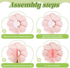 Pastel Party Decorations Honeycomb Paper Flowers Decor, alternate view 7