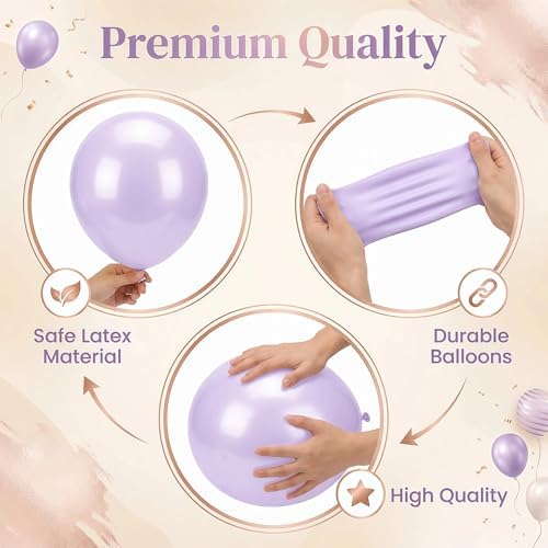 Pastel Pink Balloon Column Kit Set of 2 For Floor or Table in 2 Count (Pack of 1) in Champagne Pink Purple, alternate view 4
