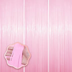 Pastel Pink Foil Fringe Backdrop Curtains, 3.3x8.2ft, 3 Pack in 3.3x8.2ft
