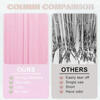 Pastel Pink Foil Fringe Backdrop Curtains, 3.3x8.2ft, 3 Pack in 3.3x8.2ft, alternate view 5