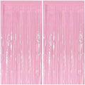 Pastel Pink Party Streamers Foil Fringe Backdrop Curtains Tinsel Streamers Birthday Party Decorations Fringe