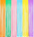 Pastel Tinsel Curtain Party Backdrop - Pastel Color Foil Fringe Curtain Photo Booth Streamers for Birthdays