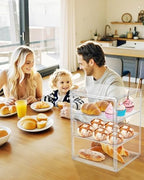 Pastry Display Case, Bread Box for Kitchen Countertop, 4-Layer Adjustable Bread Box, Large Capacity Bread, alternate view 2