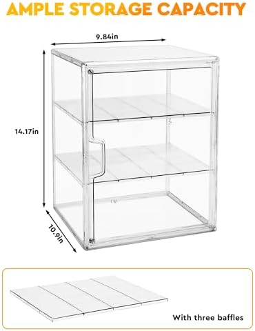 Pastry Display Case, Bread Box for Kitchen Countertop, 4-Layer Adjustable Bread Box, Large Capacity Bread, alternate view 3