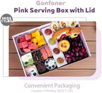Pastry Serving Box Cardboard Heavy Duty 8PK, Assorted Food Platter Box w/Lid Indoor Outdoor for 5-8 People, alternate view 4