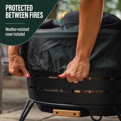 Patio 25-Inch Smokeless Outdoor Wood Burning Fire Pit with Cover, alternate view 3