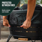 Patio 25-Inch Smokeless Outdoor Wood Burning Fire Pit with Cover, alternate view 3