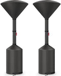 Patio Heater Cover, Waterproof Tear-Resistant 2p-89"x 33"x19", Black in Black