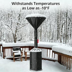 Patio Heater Cover, Waterproof Tear-Resistant 2p-89"x 33"x19", Black in Black, alternate view 5