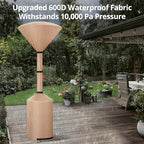 Patio Heater Cover, Waterproof Tear-Resistant 2p-89"x 33"x19", Camel, alternate view 4
