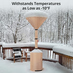 Patio Heater Cover, Waterproof Tear-Resistant 2p-89"x 33"x19", Camel, alternate view 5