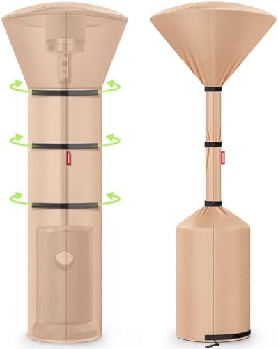 Patio Heater Cover, Waterproof Tear-Resistant 89"x 33"x19", Camel