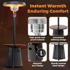 Patio heater, Propane Outdoor Heater with Round Table, Premium 304 Stainless Steel Burner, Triple Protection, alternate view
