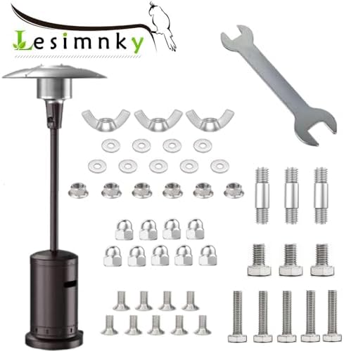 Patio Heater Replacement Parts Bolt Hardware Kit, Replacement Bolt & Nut Set Used to Assemble Patio Heater, alternate view 2