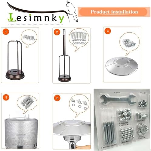 Patio Heater Replacement Parts Bolt Hardware Kit, Replacement Bolt & Nut Set Used to Assemble Patio Heater, alternate view 3