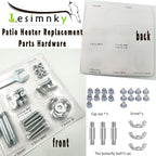 Patio Heater Replacement Parts Bolt Hardware Kit, Replacement Bolt & Nut Set Used to Assemble Patio Heater, alternate view 4