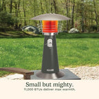 Patio Heater, Tabletop, Anti-Tilt Safety Switch, 11,000 BTU, Gray in Gray, alternate view 2