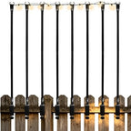 Patio Light Poles for String Lights, 4FT 8 Pack Deck Poles for String Lights with Fence-Friendly Clamps, String