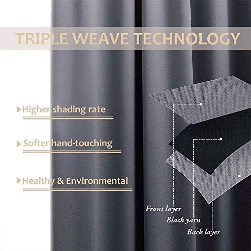 Patio Outdoor Curtain 140" Extra Wide Waterproof for Porch, Grommet Vertical Blinds Thermal Insulated Blackout, alternate