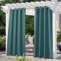 Patio Outdoor Curtain Waterproof, Thermal Insulated Rustproof Grommet Blackout Indoor Outdoor Gazebo