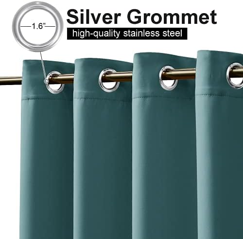 Patio Outdoor Curtain Waterproof, Thermal Insulated Rustproof Grommet Blackout Indoor Outdoor Gazebo, alternate view 2