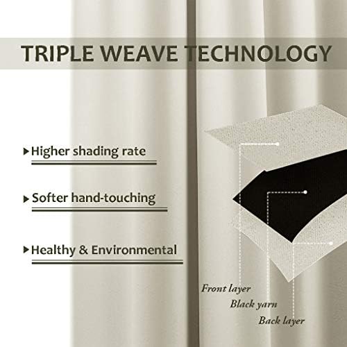 Patio Privacy Screen 72 inch Long, Outdoor Waterproof Curtain, All Weather Outside Thermal Insulated Shades for, alternate
