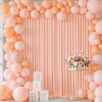 Peach Backdrop Curtain for Parties Baby Shower Wrinkle Free Peach Photo Curtains Backdrop Drapes Fabric