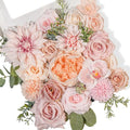 Peach Blush Pink Artificial Flowers Combo Garden Wedding Decor in Peach Pink and Cream