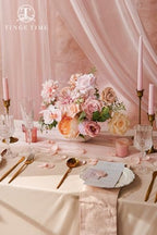 Peach Blush Pink Artificial Flowers Combo Garden Wedding Decor in Peach Pink and Cream, alternate view 3