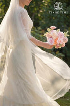 Peach Blush Pink Artificial Flowers Combo Garden Wedding Decor in Peach Pink and Cream, alternate view 5