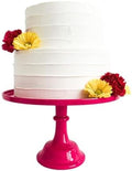 Pedestal 11-Inch Dark Pink Cake Stand Durable Melamine Dessert Display in Dark Pink